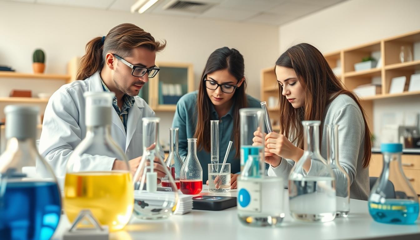 Students collaborating in study space