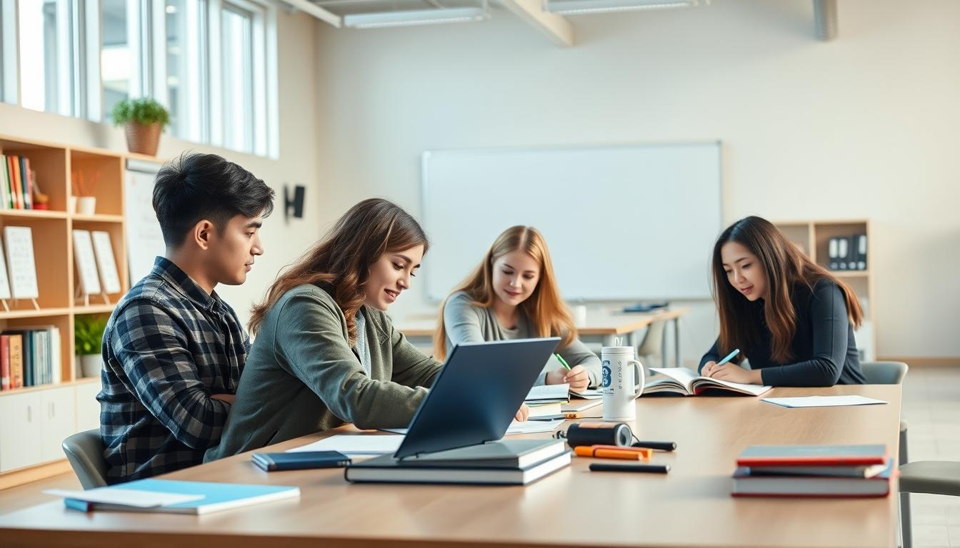 Student using online courses for flexible education